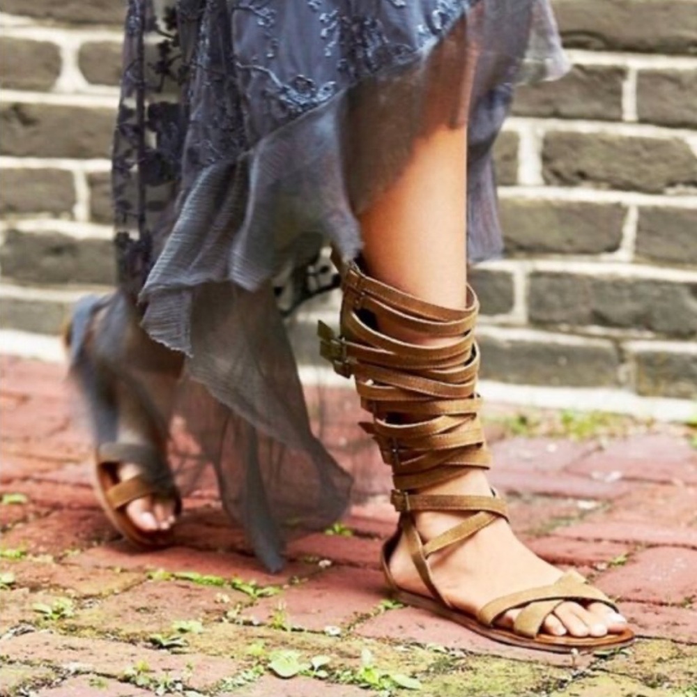 JEFFREY CAMPBELL x Free People Romana Gladiador Leather Sandals